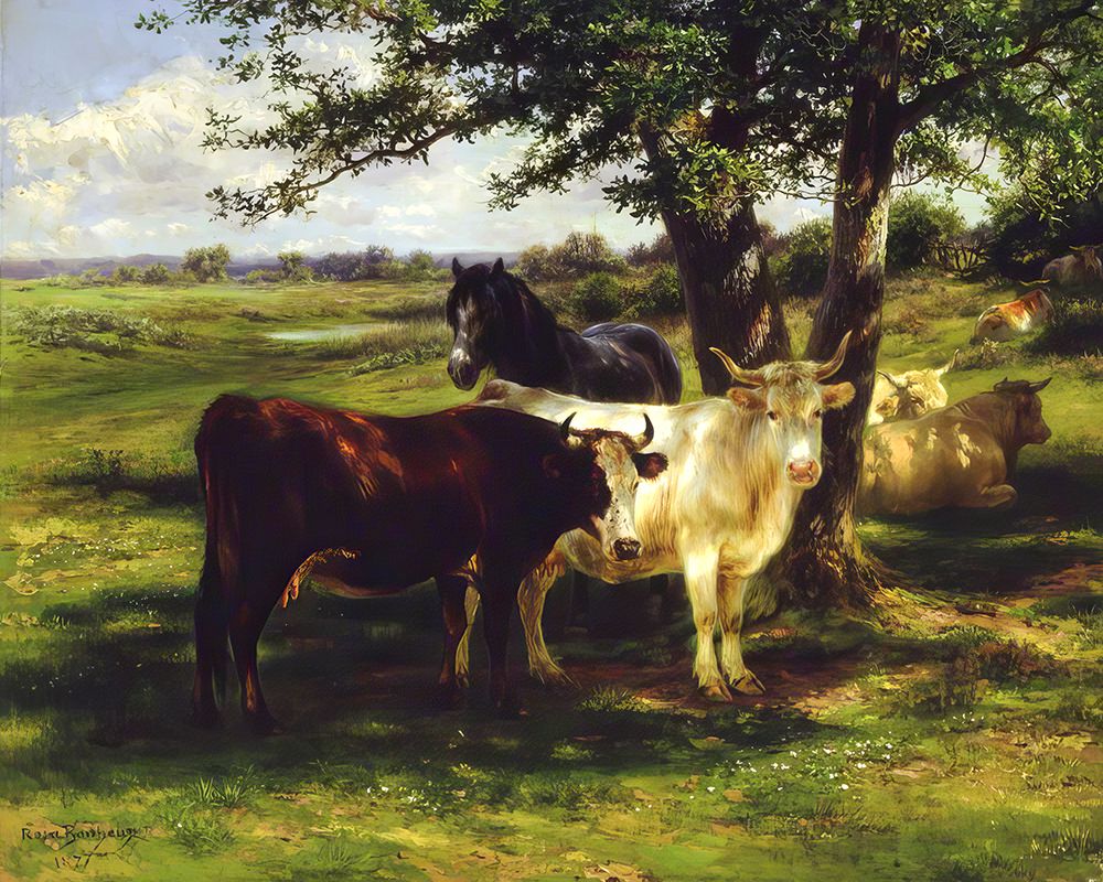 Noonday Rest 1877 art print by Rosa Bonheur for $57.95 CAD