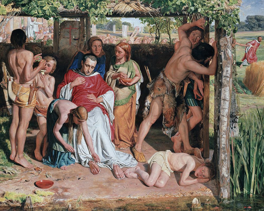 A Converted British Family 1850 art print by William Holman Hunt for $57.95 CAD