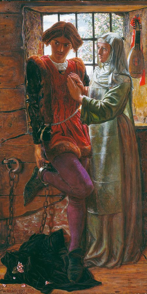 Claudio and Isabella 1850 art print by William Holman Hunt for $57.95 CAD