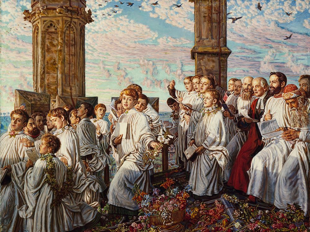 May Morning on Magdalen College Oxford art print by William Holman Hunt for $57.95 CAD