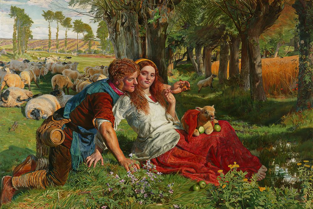 The Hireling Shepherd art print by William Holman Hunt for $57.95 CAD