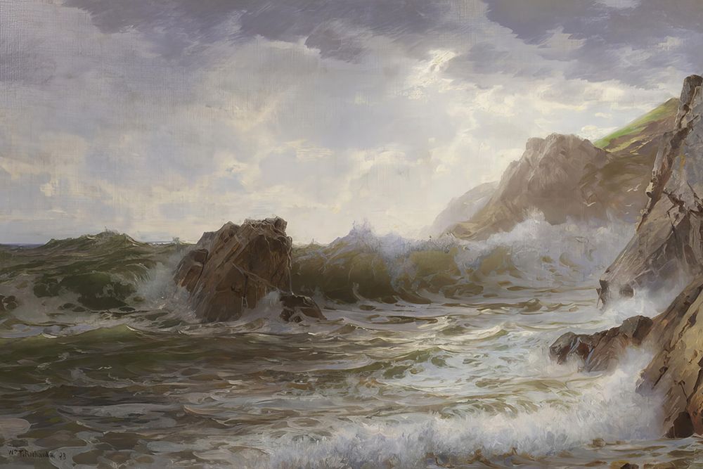 Breaking Waves 1898 art print by William Trost Richards for $57.95 CAD