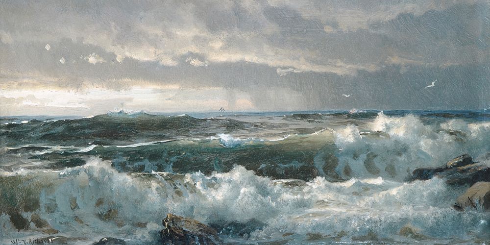 Surf on Rocks art print by William Trost Richards for $57.95 CAD