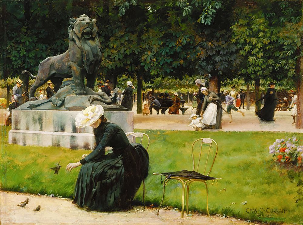 In the Luxembourg Garden 1889 art print by Charles Courtney Curran for $57.95 CAD