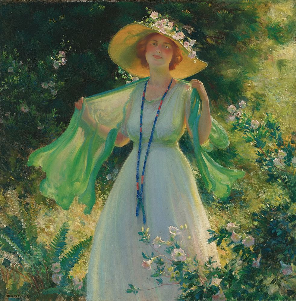 Path Of Flowers 1919 art print by Charles Courtney Curran for $57.95 CAD