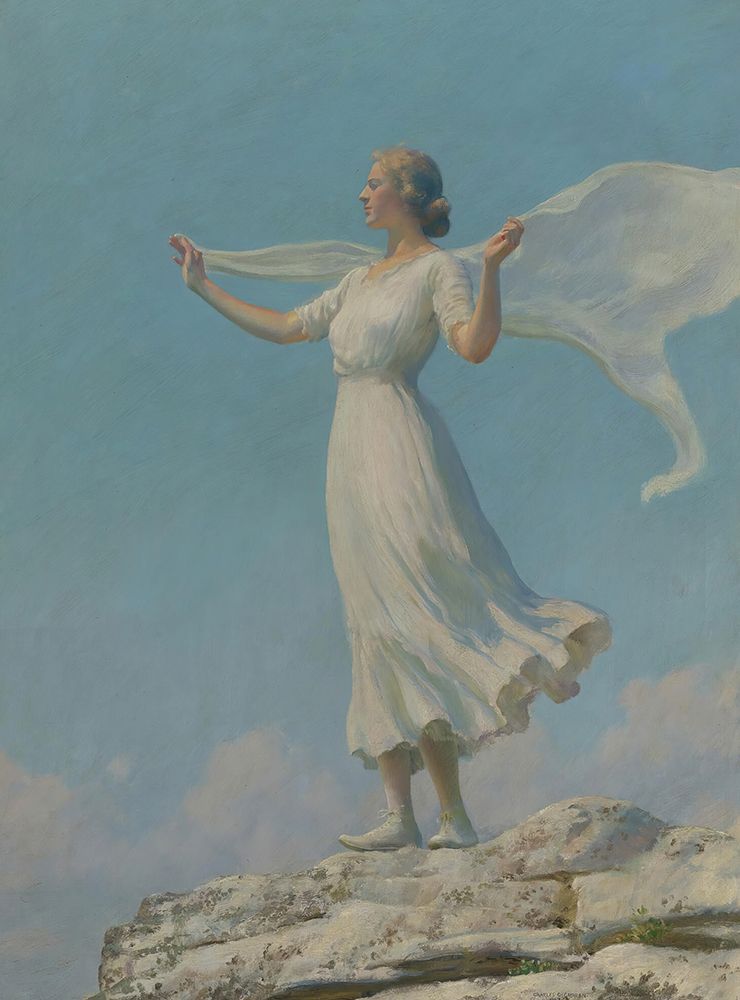 The South Wind, The Breezy Day 1917 art print by Charles Courtney Curran for $57.95 CAD