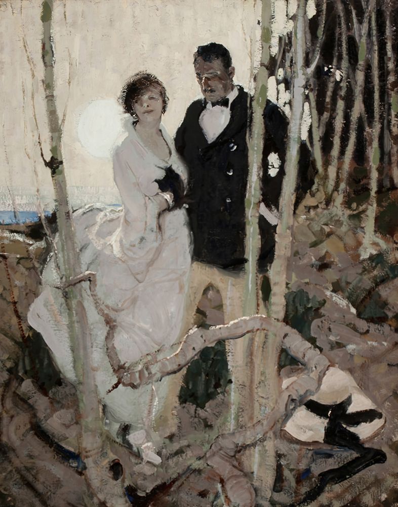 Moonlit Couple 1920 art print by Dean Cornwell for $57.95 CAD