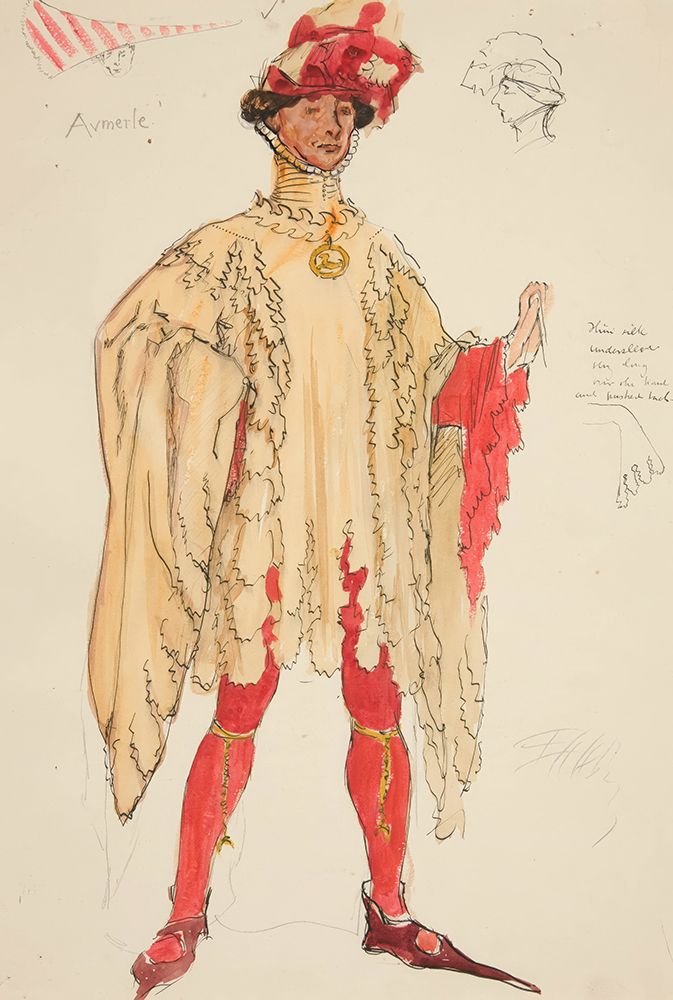 Aumerle, costume sketch for Henry Irvings Planned Productino of King Richard II art print by Edwin Austin Abbey for $57.95 CAD