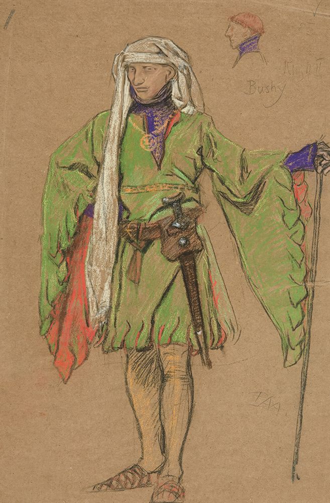 Bushy, costume sketch for King Richard II art print by Edwin Austin Abbey for $57.95 CAD