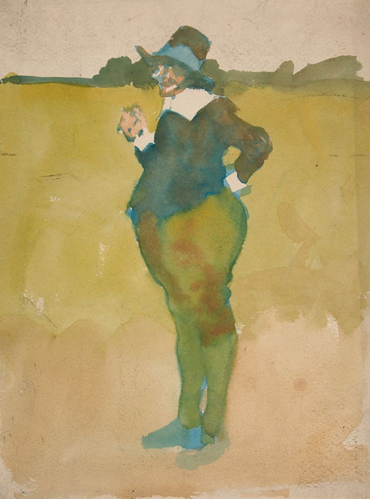 Fat man in landscape art print by Edwin Austin Abbey for $57.95 CAD