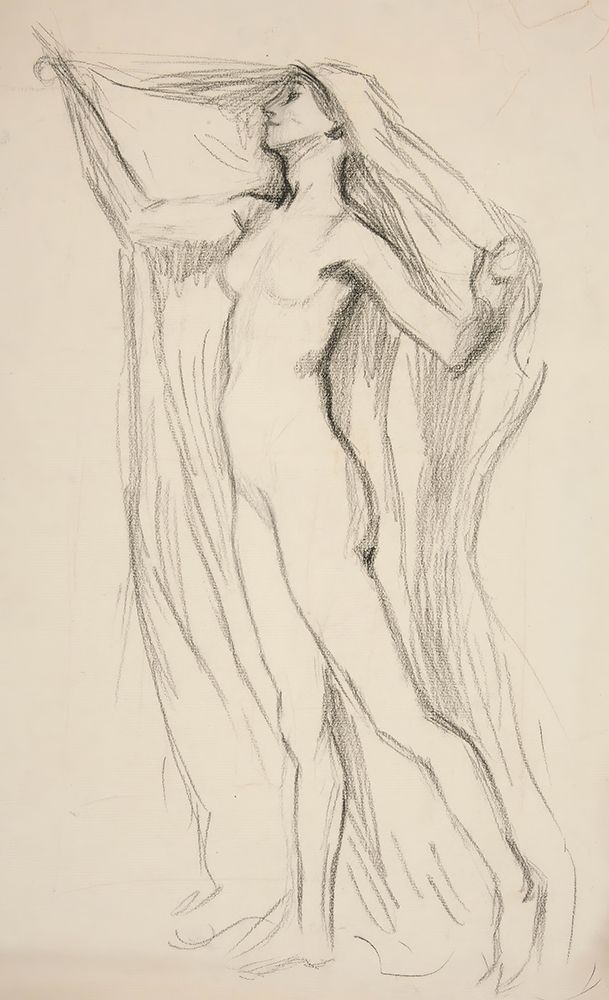Figure study for mural at the State Capitol building in Harrisburg, Pennsylvania art print by Edwin Austin Abbey for $57.95 CAD