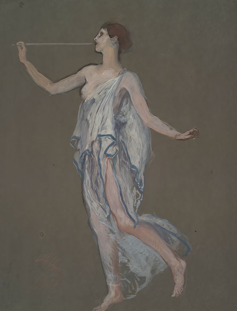 Figure study for the figure of Fame art print by Edwin Austin Abbey for $57.95 CAD