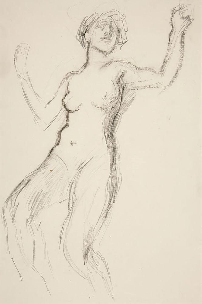 Figure study for The Hours III art print by Edwin Austin Abbey for $57.95 CAD