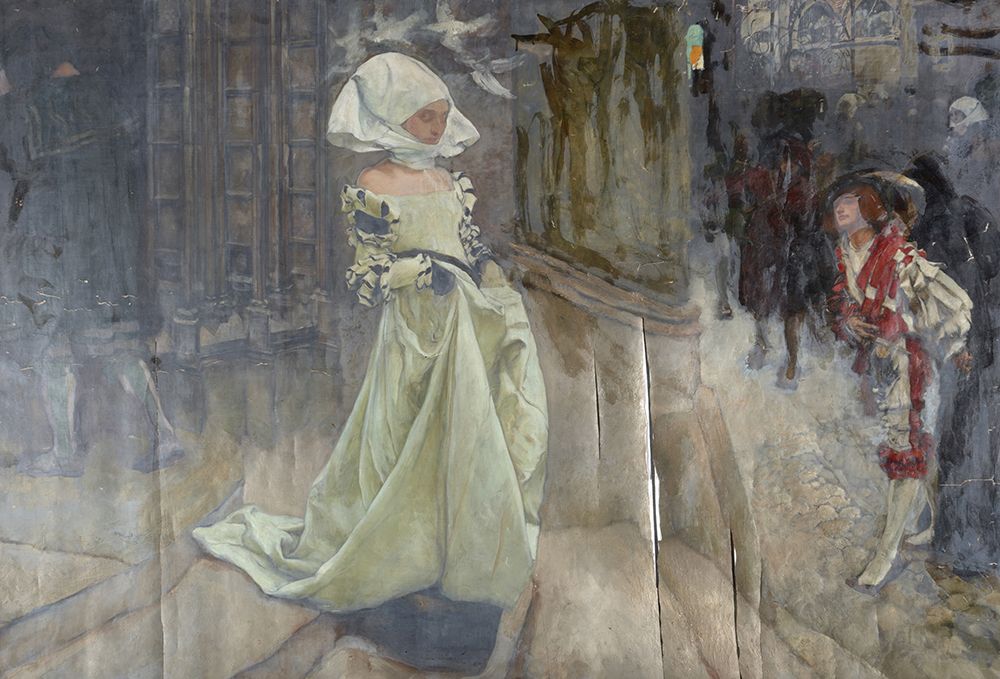 Figure Study, possibly for Margaret and Faust 1892 art print by Edwin Austin Abbey for $57.95 CAD
