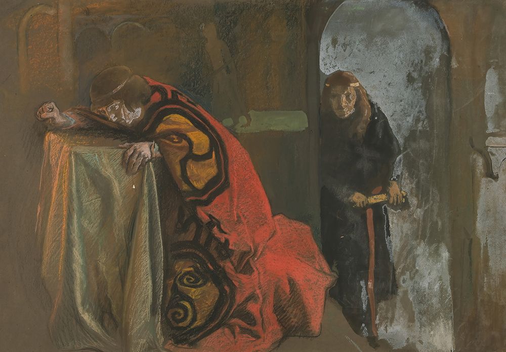 Hamlet Now might I do it, Act III, Scene 3, Hamlet art print by Edwin Austin Abbey for $57.95 CAD