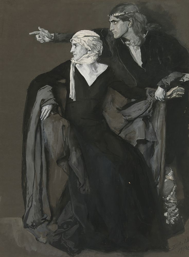 Hamlet Why look you there look how it steals away out at the portal Act III, Scene iv, Hamlet 1902 art print by Edwin Austin Abbey for $57.95 CAD