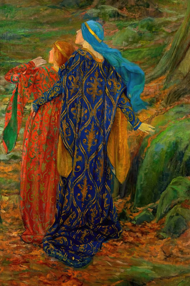 In Awe c.1900 art print by Edwin Austin Abbey for $57.95 CAD