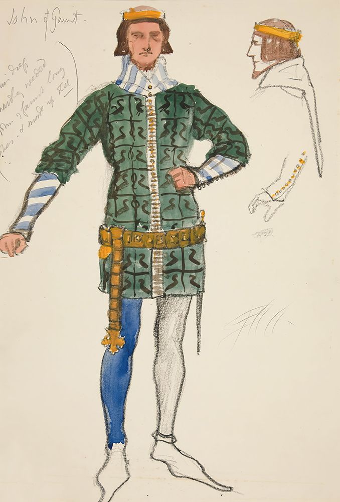 John of Gaunt, costume sketch for Henry Irvings Planned Production of King Richard II art print by Edwin Austin Abbey for $57.95 CAD