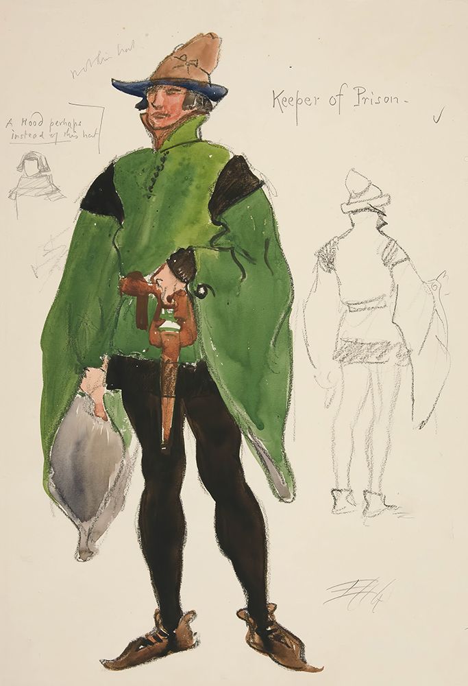 Keeper of Prison, costume sketch for Henry Irvings 1898 Planned Production of Richard II art print by Edwin Austin Abbey for $57.95 CAD