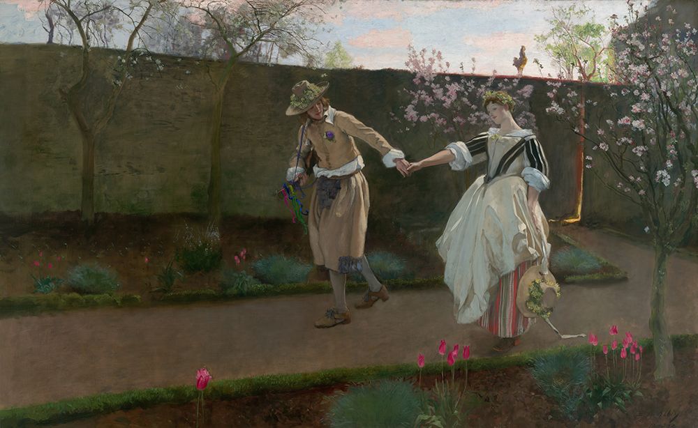 May Day Morning 1890 art print by Edwin Austin Abbey for $57.95 CAD