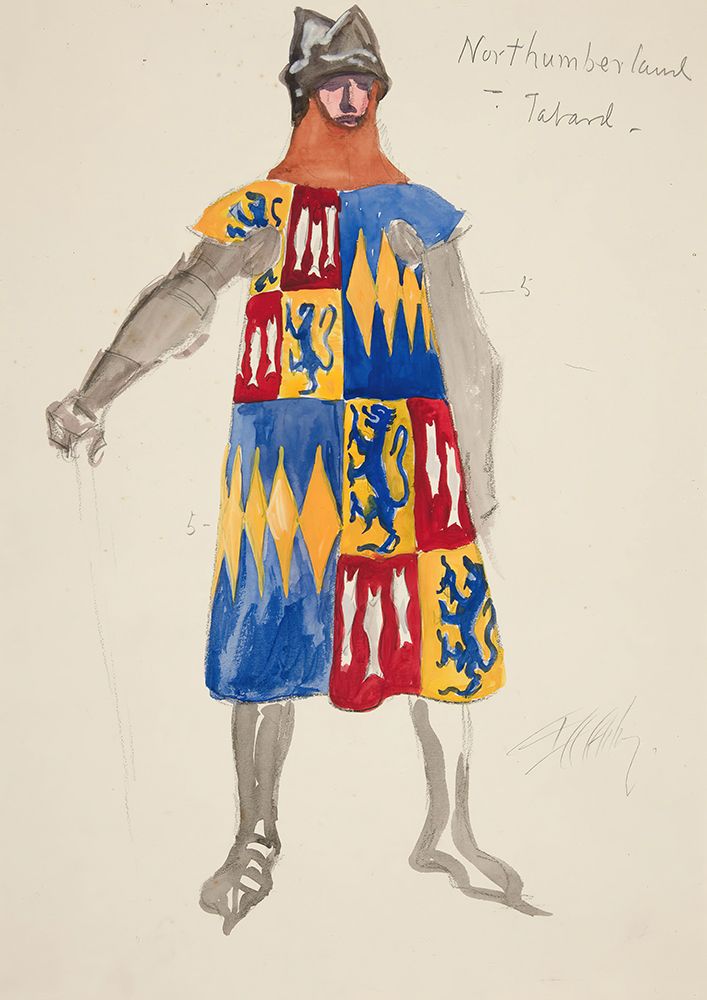 Northumberland Tabard, costume sketch for Henry Irvings Planned Production of King Richard II art print by Edwin Austin Abbey for $57.95 CAD