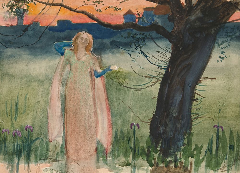 Ophelia by the brook Act IV, Scene VII, Hamlet art print by Edwin Austin Abbey for $57.95 CAD