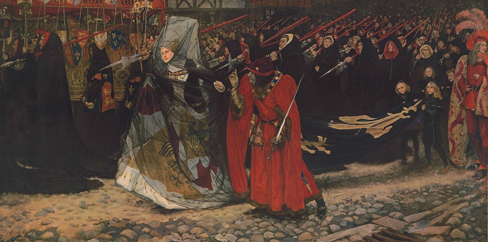 Richard, Duke of Gloucester and the Lady Anne 1896 art print by Edwin Austin Abbey for $57.95 CAD