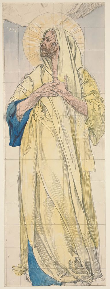 Louis Comfort Tiffanys center window for Childrens Window, St. Peters Church, Morristown, NJ art print by Edwin Austin Abbey for $57.95 CAD