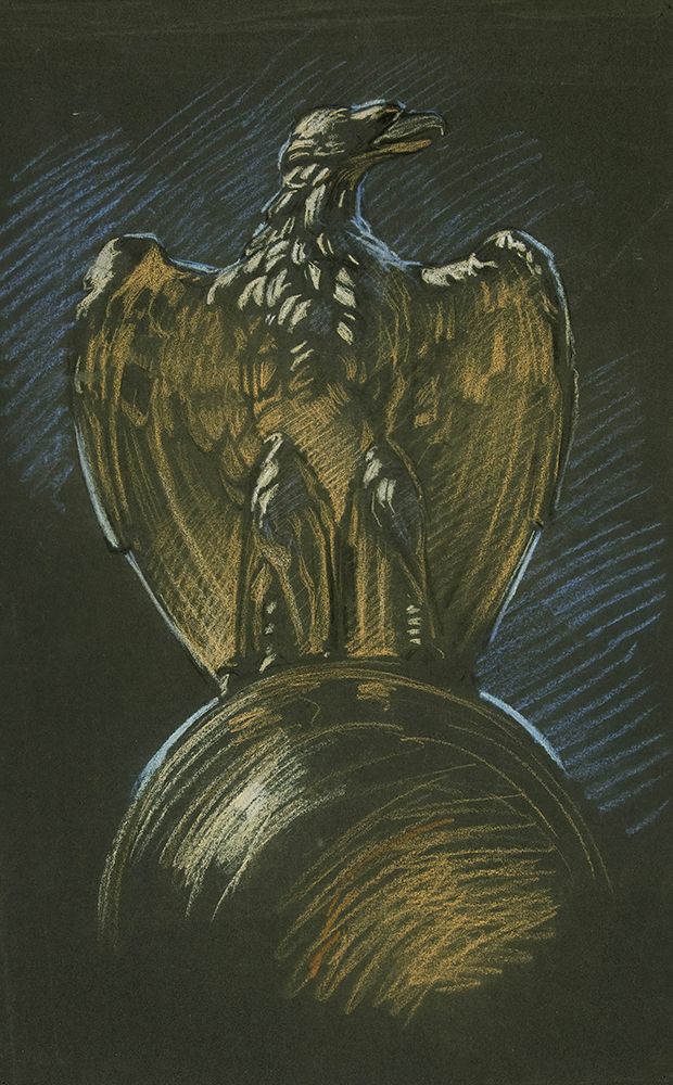 Study for the eagle column decoration in â€˜Apotheosis of Pennsylvania art print by Edwin Austin Abbey for $57.95 CAD