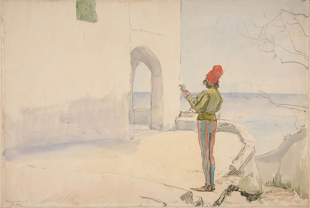 Study for Wandering Minstrel I art print by Edwin Austin Abbey for $57.95 CAD