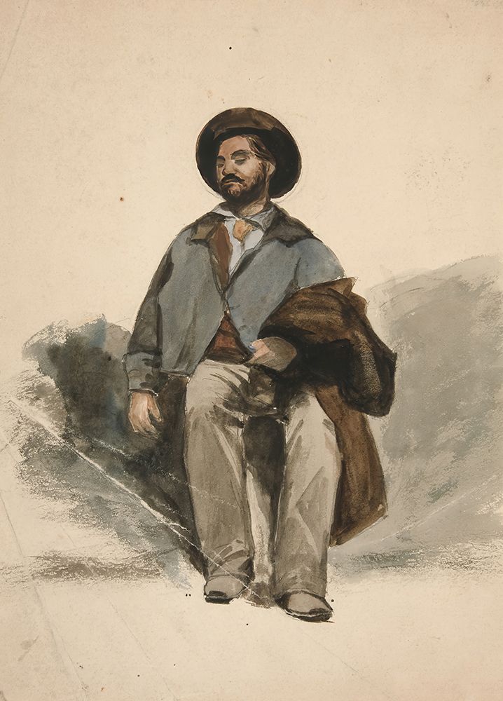 Study of a seated man art print by Edwin Austin Abbey for $57.95 CAD
