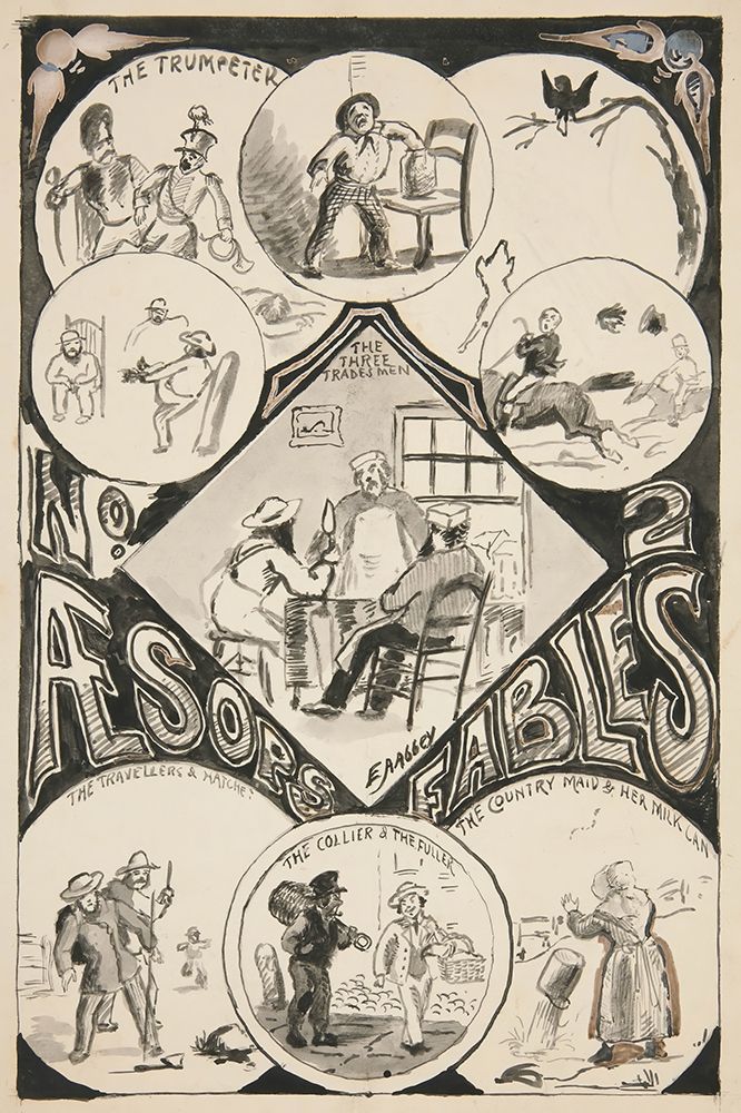 Title page for Aesops Fables, No. 2 art print by Edwin Austin Abbey for $57.95 CAD