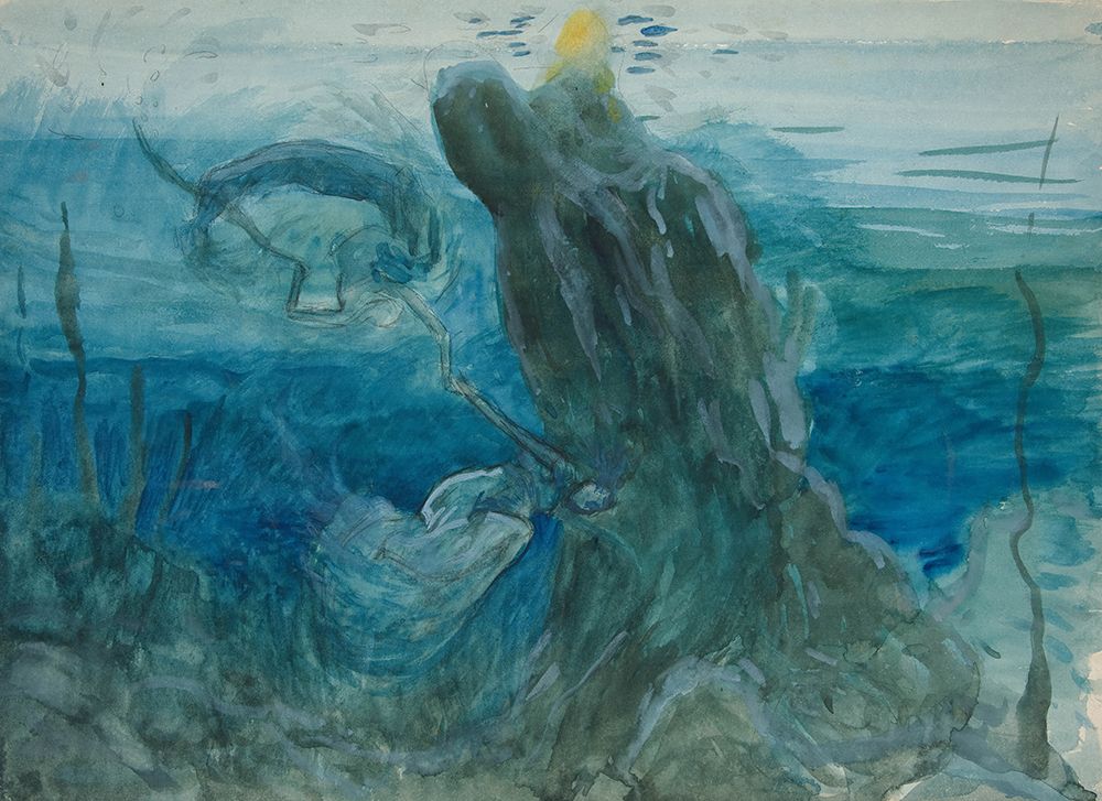 Underwater scene art print by Edwin Austin Abbey for $57.95 CAD