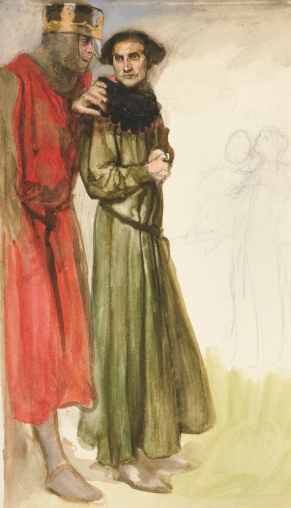 Shakespeare scene, two men art print by Edwin Austin Abbey for $57.95 CAD