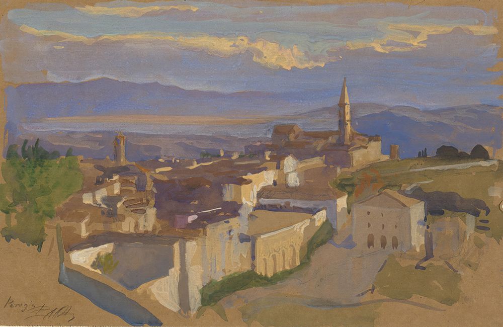 View of Perugia art print by Edwin Austin Abbey for $57.95 CAD