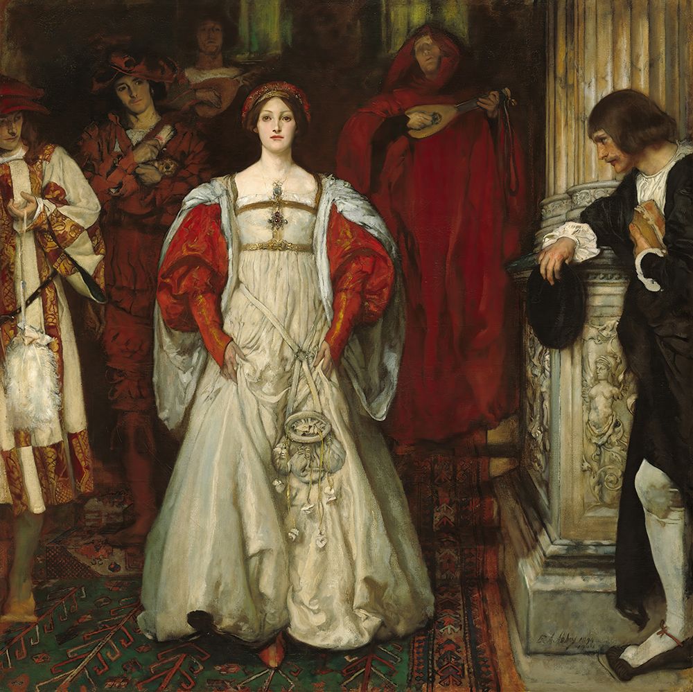 Who Is Sylvia What Is She That All the Swains Commend Her 1896 art print by Edwin Austin Abbey for $57.95 CAD