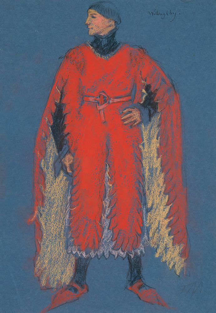 Willoughby, costume sketch for Henry Irvings Planned Production of King Richard II b art print by Edwin Austin Abbey for $57.95 CAD