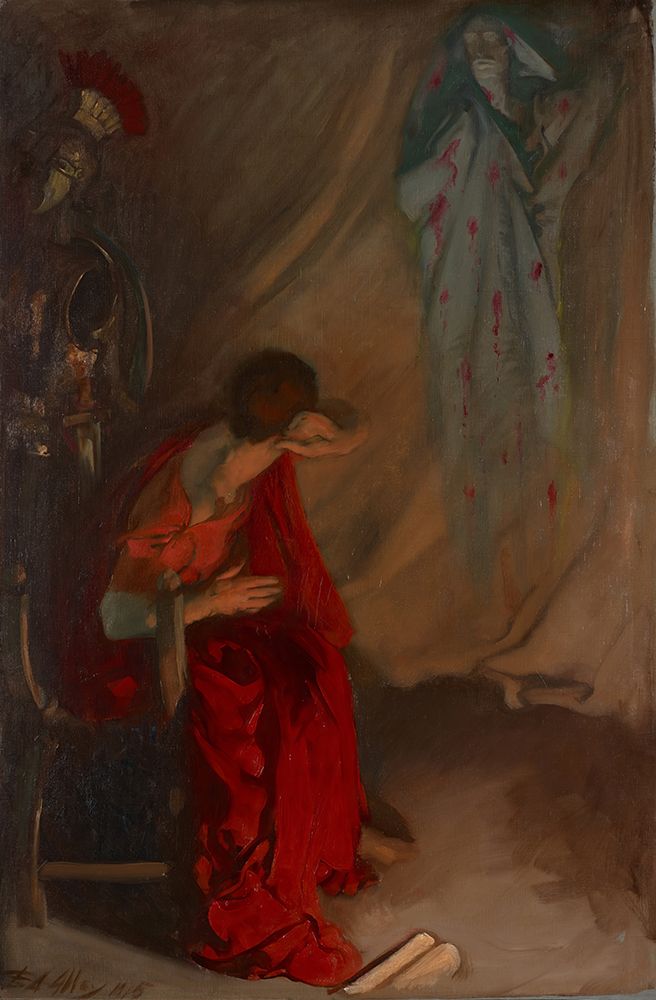 Within the Tent of Brutus Enter the Ghost of Caesar, Julius Caesar, Act IV, Scene III 1905 art print by Edwin Austin Abbey for $57.95 CAD