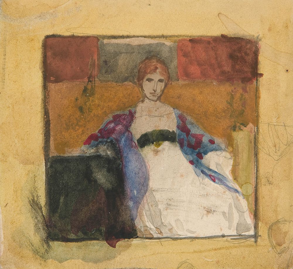 Woman seated art print by Edwin Austin Abbey for $57.95 CAD