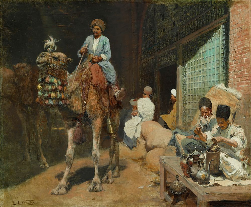 A market in Ispahan art print by Edwin Lord Weeks for $57.95 CAD