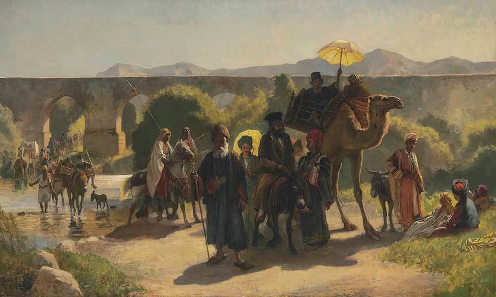 A Pilgrimage to the Jordan at the Greek Easter art print by Edwin Lord Weeks for $57.95 CAD