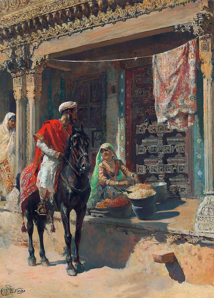 Street vendor, Ahmedabad art print by Edwin Lord Weeks for $57.95 CAD