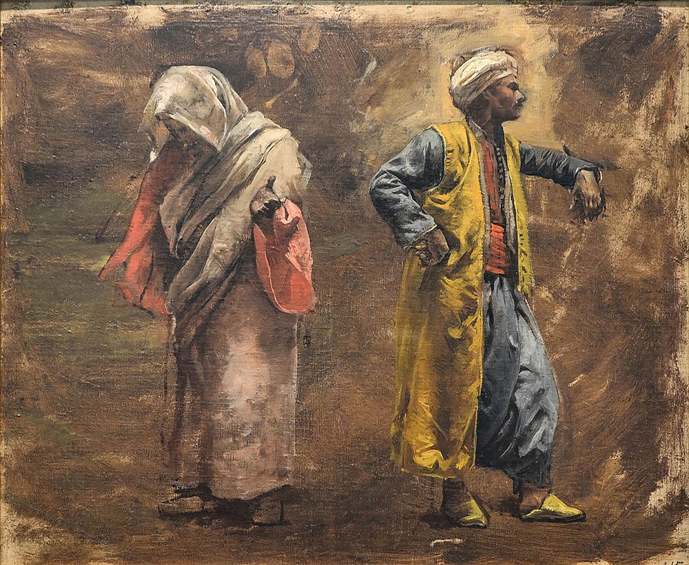 Study of Two Figures 1878 art print by Edwin Lord Weeks for $57.95 CAD