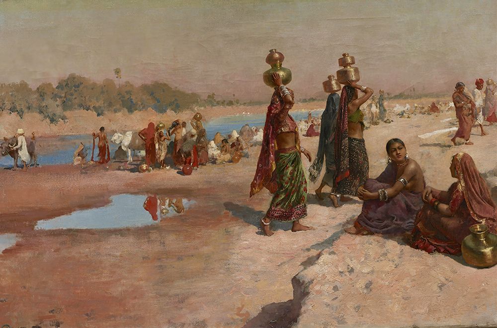 Water Carriers of the Ganges 1885 art print by Edwin Lord Weeks for $57.95 CAD