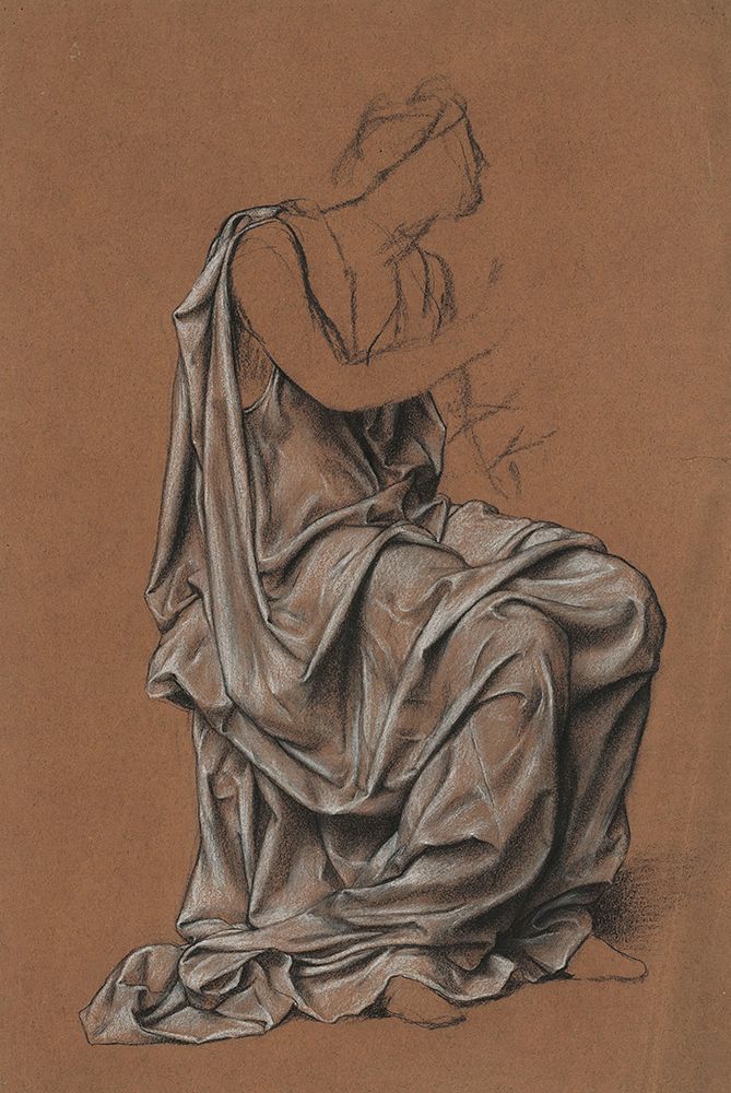 A drapery study for The Love Potion art print by Evelyn De Morgan for $57.95 CAD