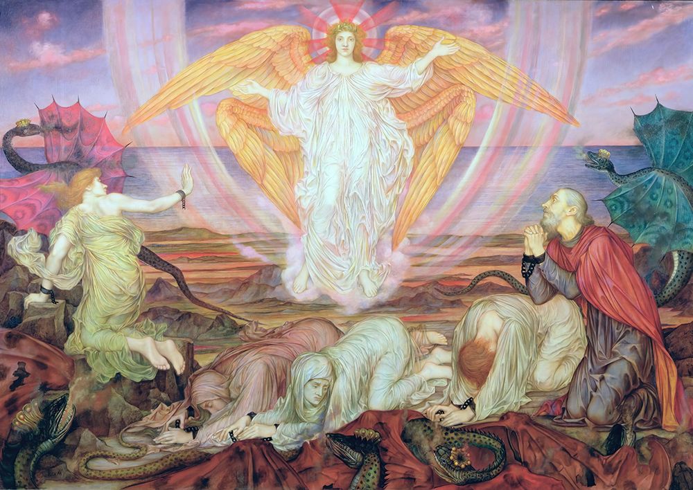 Death of the Dragon circa 1914 art print by Evelyn De Morgan for $57.95 CAD
