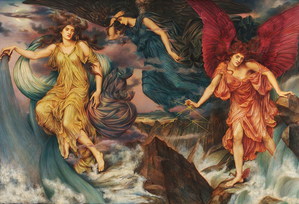 The Storm Spirits circa 1900 art print by Evelyn De Morgan for $57.95 CAD