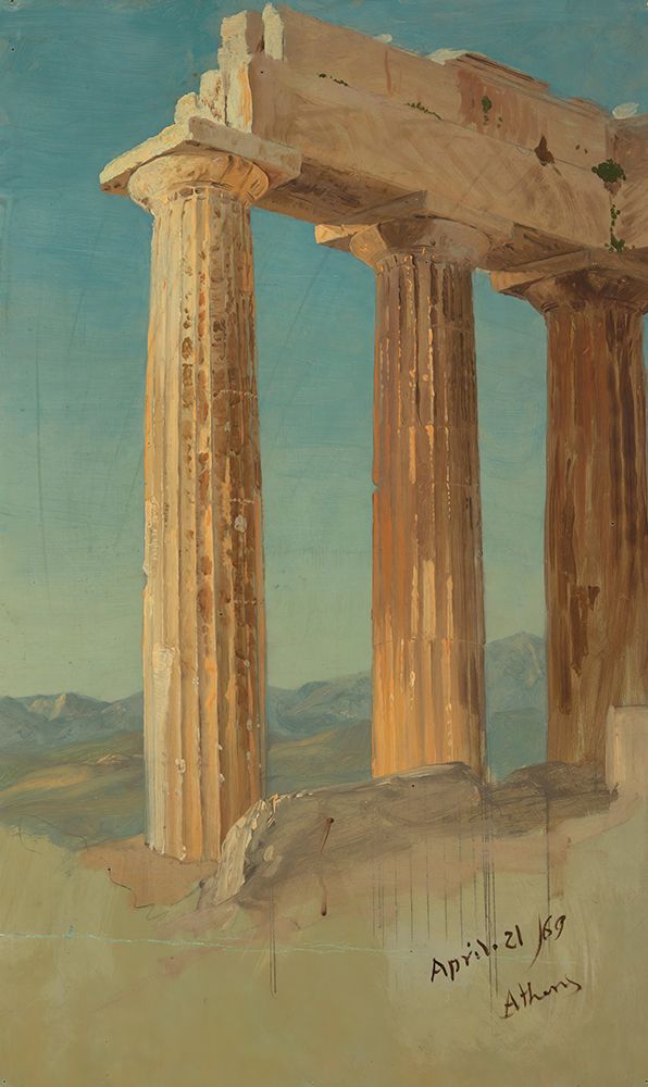 Columns of the Parthenon, Athens 1869 art print by Frederic Edwin Church for $57.95 CAD
