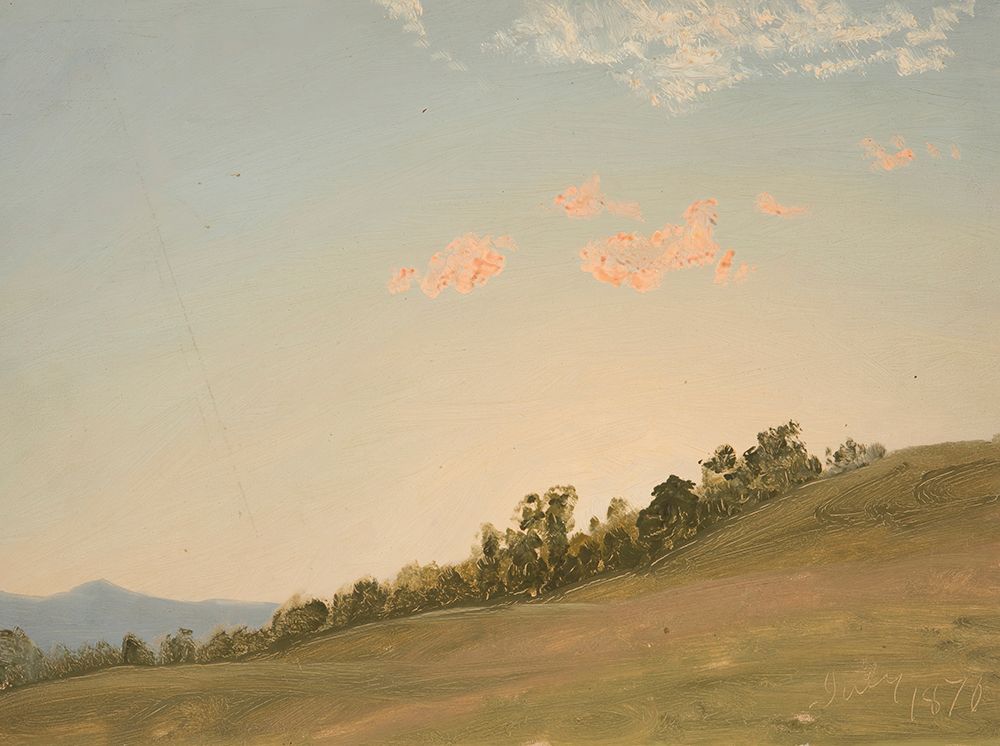 Hillside, Hudson, New York 1870 art print by Frederic Edwin Church for $57.95 CAD