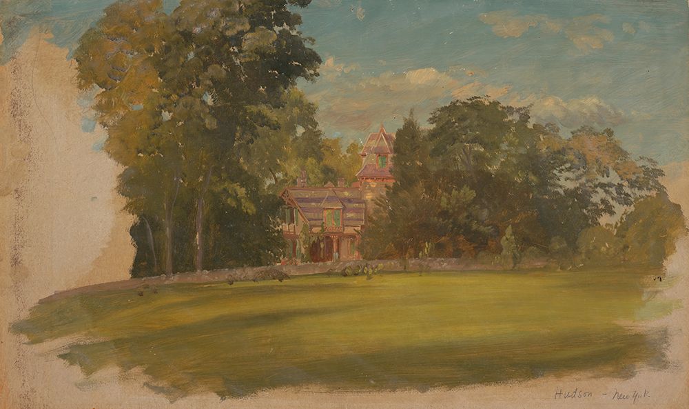 House in Hudson, New York 1885 art print by Frederic Edwin Church for $57.95 CAD